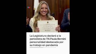La Legislatura de la Ciudad de Buenos Aires distinguió a la periodista de TN Paula Bernini