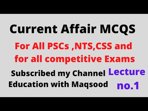 |Current Affair MCQs|PSC MCQs|ppsc mcqs|fpsc mcqs|NTS MCQs|@Education With Maqsood​|