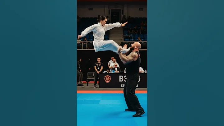 Why is the girl so strong?so unexpected #taichi #wushufight #wwe #kungfu #martialarts #funny