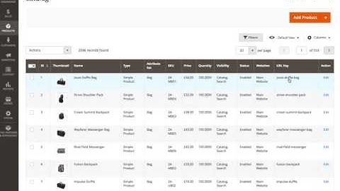 Magento2 Attribute Columns