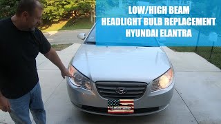 Low and High Beam Headlight Bulb Replacement- 2009 Hyundai Elantra | Techn' Moto Headlight Bulbs High Low Beam 07 10 Hyundai Elantra Replacement How To