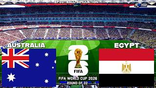 🔴AUSTRALIA vs EGYPT | ROUND OF 32 | FIFA World Cup 2026 | PES 21 Football Live Simulation screenshot 3