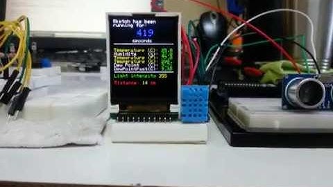 Arduino based Temperature, Humidity, Light, and Range meter using Color TFT Display