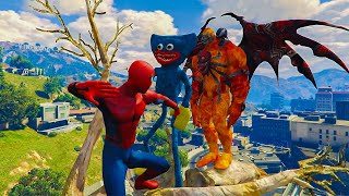 Spiderman God Venom Huggy Wuggy Funny Water Ragdolls Funny Fails- GTA V (Euphoria Physics Showcase)