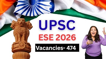 UPSC ESE 2026 Notification Out! 474 Vacancies #upsc2026 #upscexam  #exam #vacancy #governmentjobs