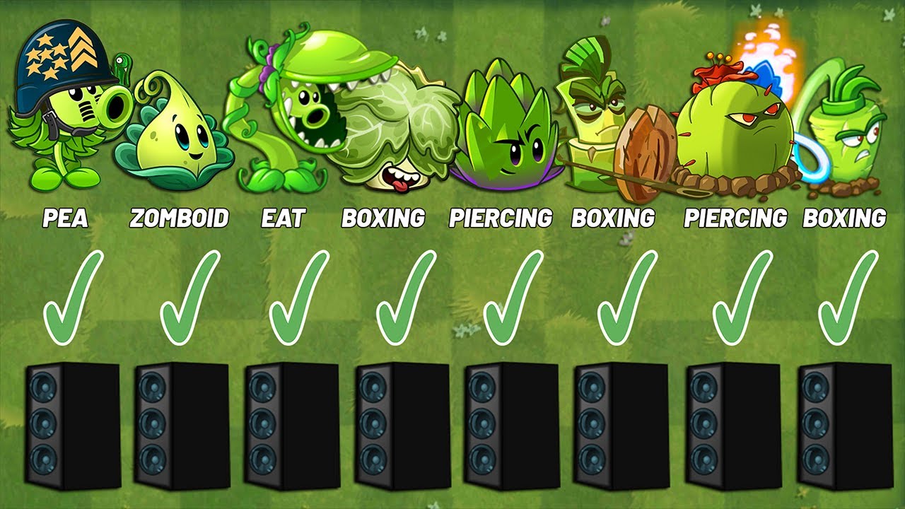 PVZ 2 All GREEN PREMIUM Plants Vs 8 Type Gravestone - Plants vs Zombies ...