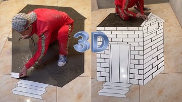 The most beautiful 3D rope tiles design,make 3D floor tile design with cutting & full details part40