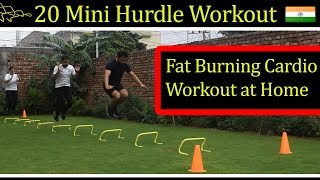 20 Mini Hurdle Training for Improve Speed and Footwork|OUTDOOR WORKOUT|Fast Fat Burn Workout at Home