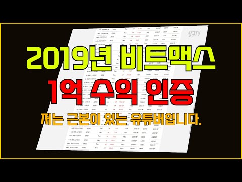 비트맥스 2019년도 1억 수익 매매내역 전체 공개 