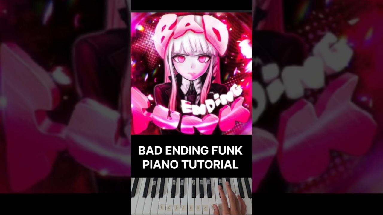 BAD ENDING FUNK PIANO TUTORIAL #shorts #piano #phonk