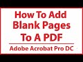 How To Add Blank Pages To A PDF Using Adobe Acrobat Pro DC