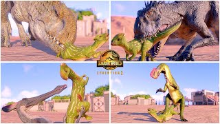 Homalocephale Killing Animations of All Land & Air Carnivore Dinosaurs 🦖 Jurassic World Evolution 2