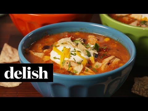 Crock-Pot Chicken Enchilada Soup | Delish