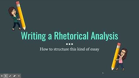 Rhetorical Analysis Essay Lecture 1
