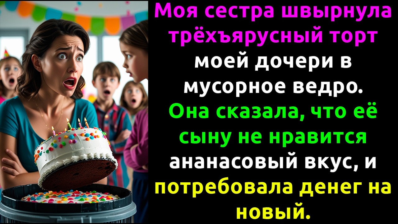 Моя сестра ВЫКИНУЛА торт моей дочери — и я впервые за 30 лет РЕШИЛА дать ей отпор.