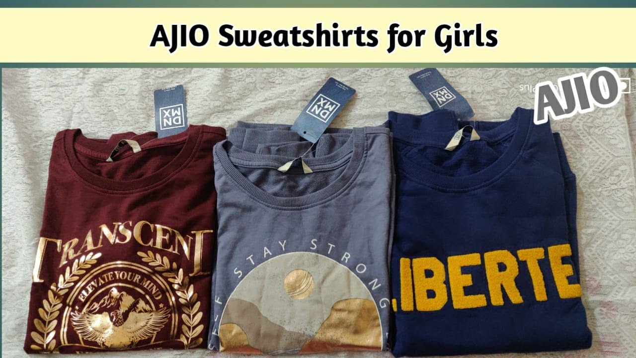 AJIO Sweatshirts For Women's DNMX Brand Super Quality👌 YouTube