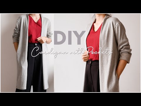✳DIY Long Cardigan With Pockets | How To Make a Cardigan from Scratch