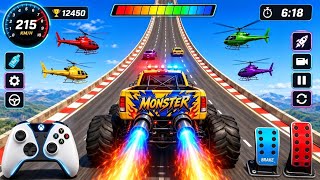 Monster Truck Mega Ramp Extreme Stunts & Insane Crashes 🔥Impossible Mega Ramp Racing Madness #3dgame screenshot 1
