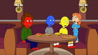 Rosie Pushes Caillou Down The Stairsputs Food Coloring In Everyones Foodgrounded