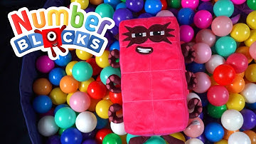 Numberblocks Plushies are Hiding in the Ball Pit! Rescue and Place the Numbers in Order