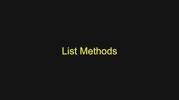 Python Tutorial - List Methods