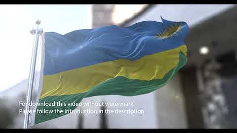 Rwanda flag with 3d effect blowing in the wind 3D Flag V2 long