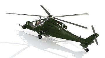 Agusta A129 Mangusta Attack Helicopoter Solidworks 3D Model
