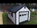 12x20 vinyl garage with metal roof