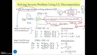 LU Decomposition Part 2 Solving Inverse Problem Using LU Decomposition