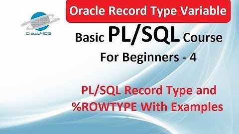 Record %ROWTYPE variable in oracle pl sql example - PL SQL record type in oracle - Oracle rowtype