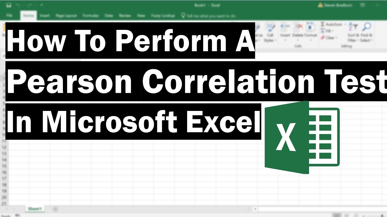 How To Perform A Pearson Correlation Test In Excel