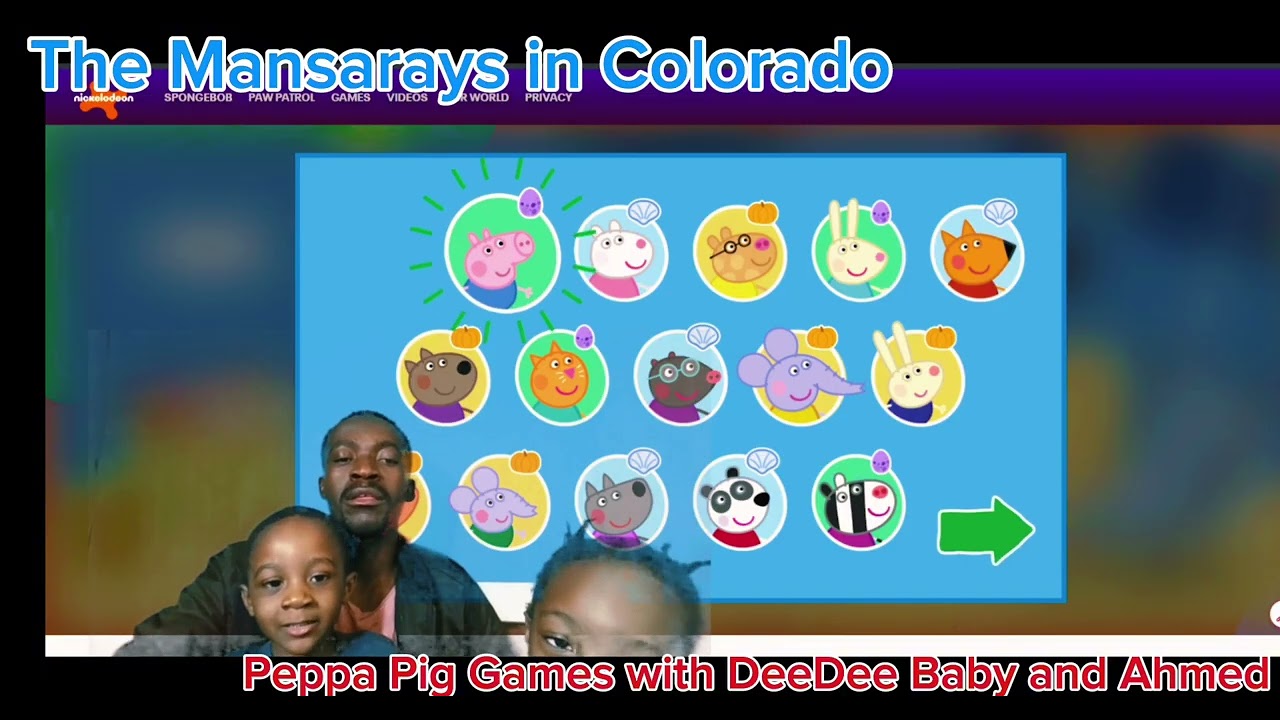 Peppa Pig Games with DeeDee Baby and Ahmed on Nickelodeon 