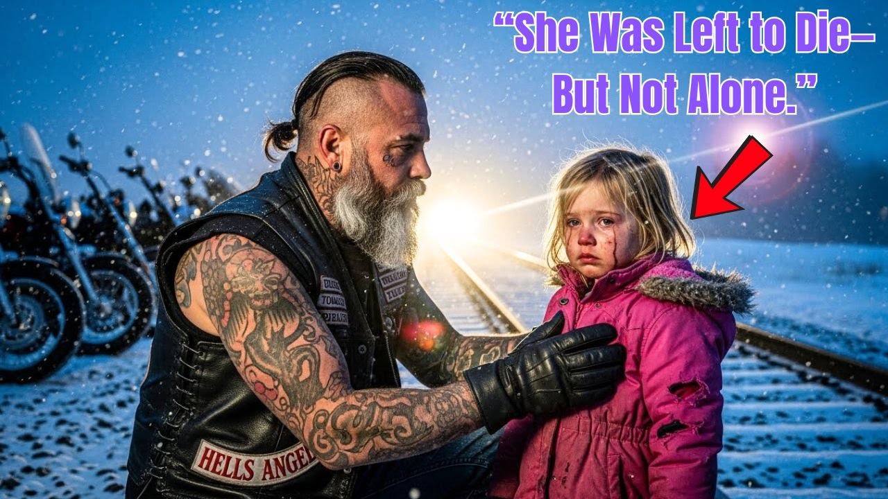 Abandoned On The Cold Railway Tracks — The Note Next To The Little Girl Made Biker Burst Into Tears.