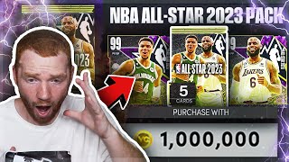 THIS IS MY BEST PACK OPENING EVER!! 1 MILLION VC *ALL STAR* PACK OPENING!! (NBA 2K23 MyTeam)
