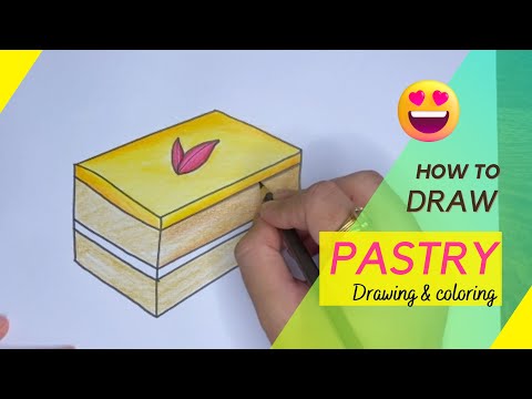 How to draw cute cake | Easiest drawing ever, anyone can draw like this artist | draw so cute