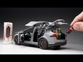 Unboxing of tesla model x  diecast model car