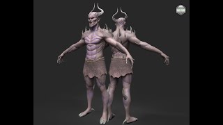 Demon Character concept modeling timelapse