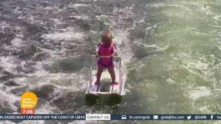 6-Month-Old Baby Water Skis! | Good Morning Britain