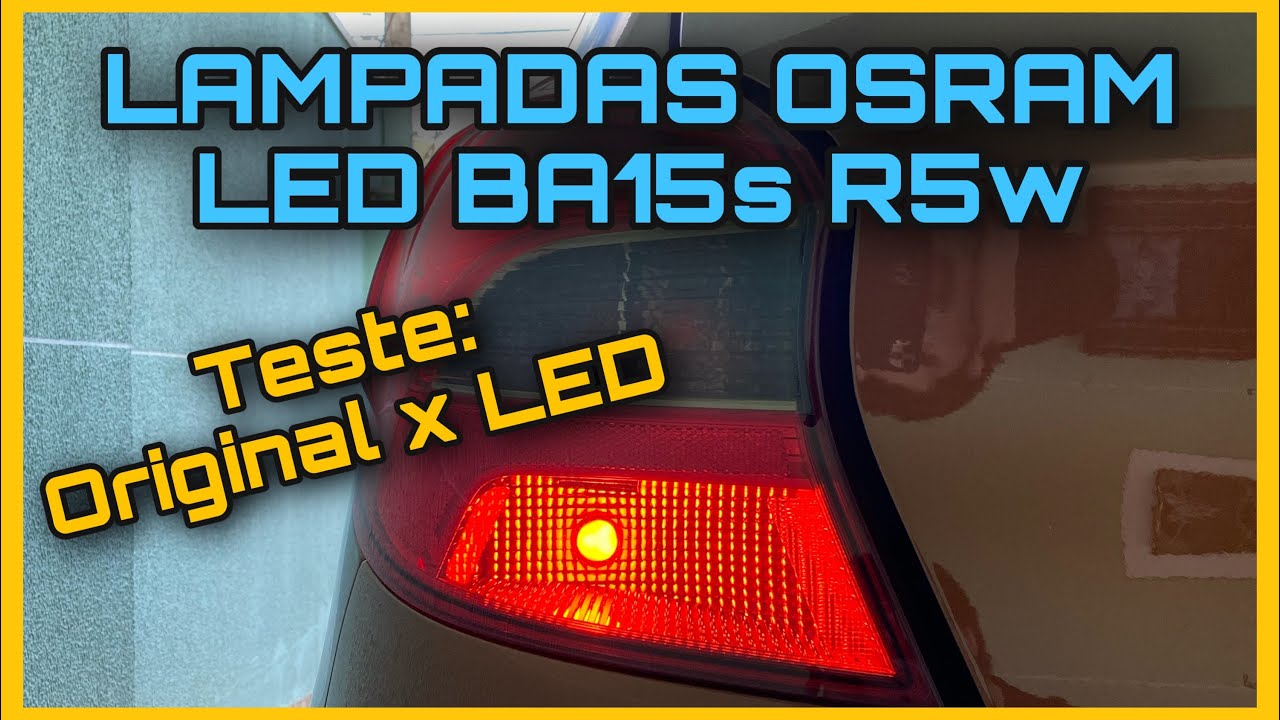 LÂMPADAS OSRAM BA15s R5W LED NO FORD KA! + COMPARAÇÃO COM A ORIGINAL