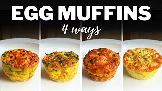 EGG MUFFINS » 4 Easy Recipes for Healthy Breakfast Meal Prep | For Oven or Air Fryer