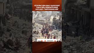 Filistinli Diplomat Gazzedeki Toplu Göç Görüntülerini Paylaştı Yeni Exodus Gibi