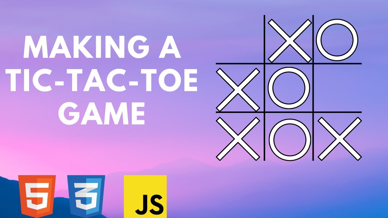 Tic Tac Toe Game tutorial using pure html,css and javascript - YouTube