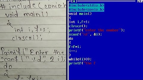 WAP on Factorial of number using do while loop //C programming Codding// // factorial of number//