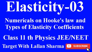 Numericals on Elasticity | Numericals on modulus of rigidity | Numericals on Young
