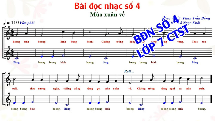 Soạn bài tập đọc nhạc số 7 lớp 8