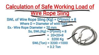 Calculation of safe working load of wire Rope sling screenshot 2
