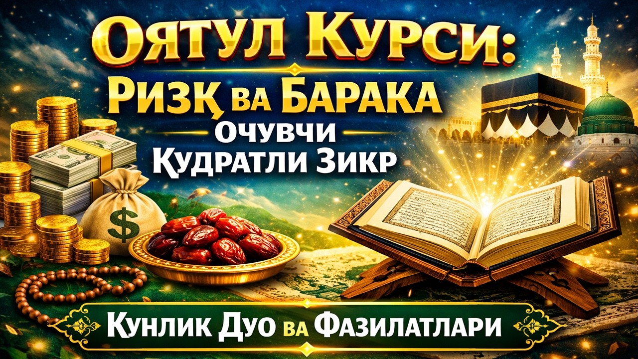 Оятул Курси: Ризқ ва Барака Очувчи Қудратли Зикр | Кунлик Дуо ва Фазилатлари