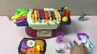 6 Minutes Satisfied Open Box Cute Mini Kitchen Barbecue Cooking ASMR | Comment Toy