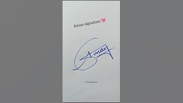 Aman name signature style ✍️ #shorts #signature