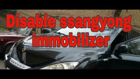 Disable ssangyong immobilizer (ssang yong immo off)